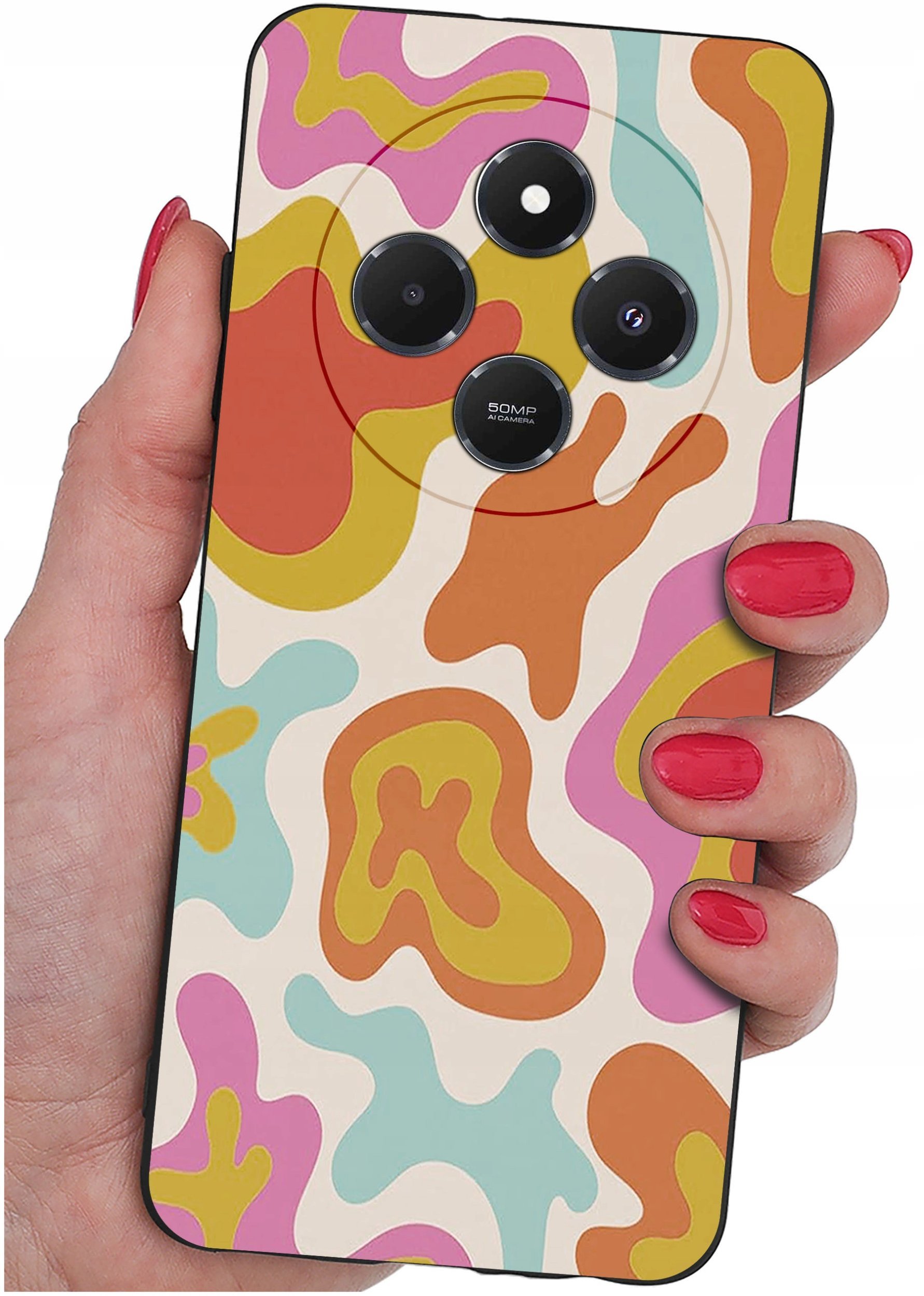 Etui do Xiaomi Redmi 14C WZORY |SILIKONOWE MATT CASE + SZKŁO 9H