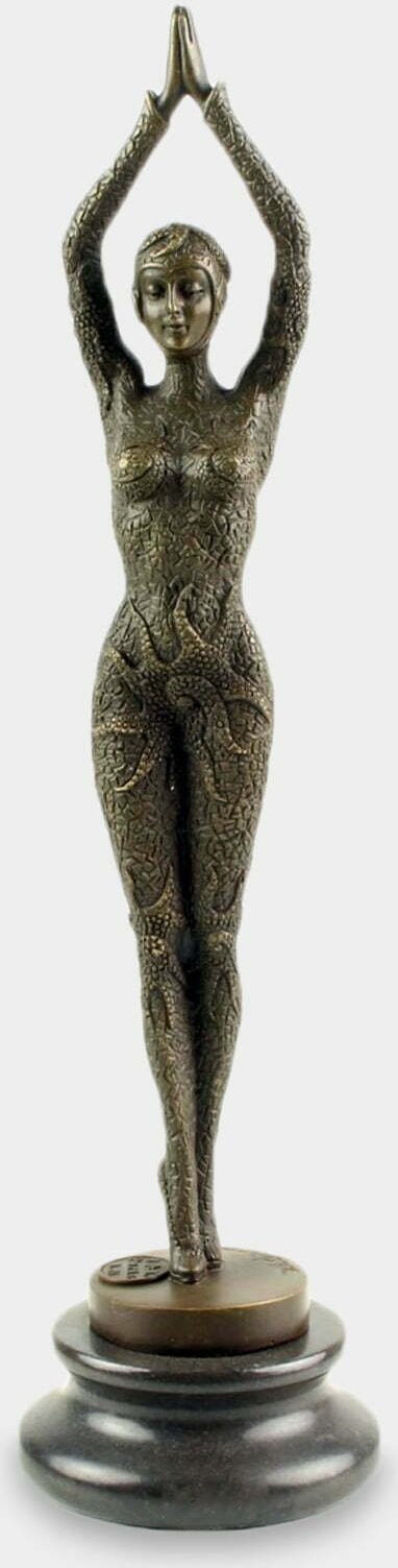 rzezbyzbrazu Tancerka Rewiowa Rozgwiazda Rzeźba z Brązu w Stylu Art Deco