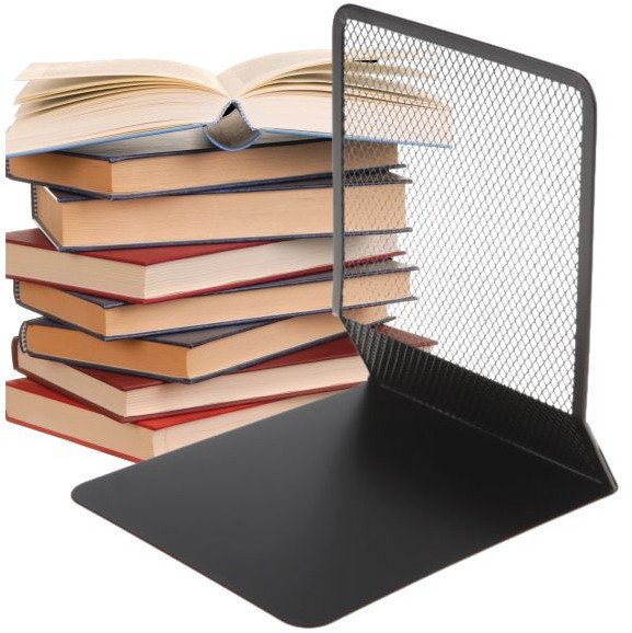 Podpórki do książek czarne 2szt