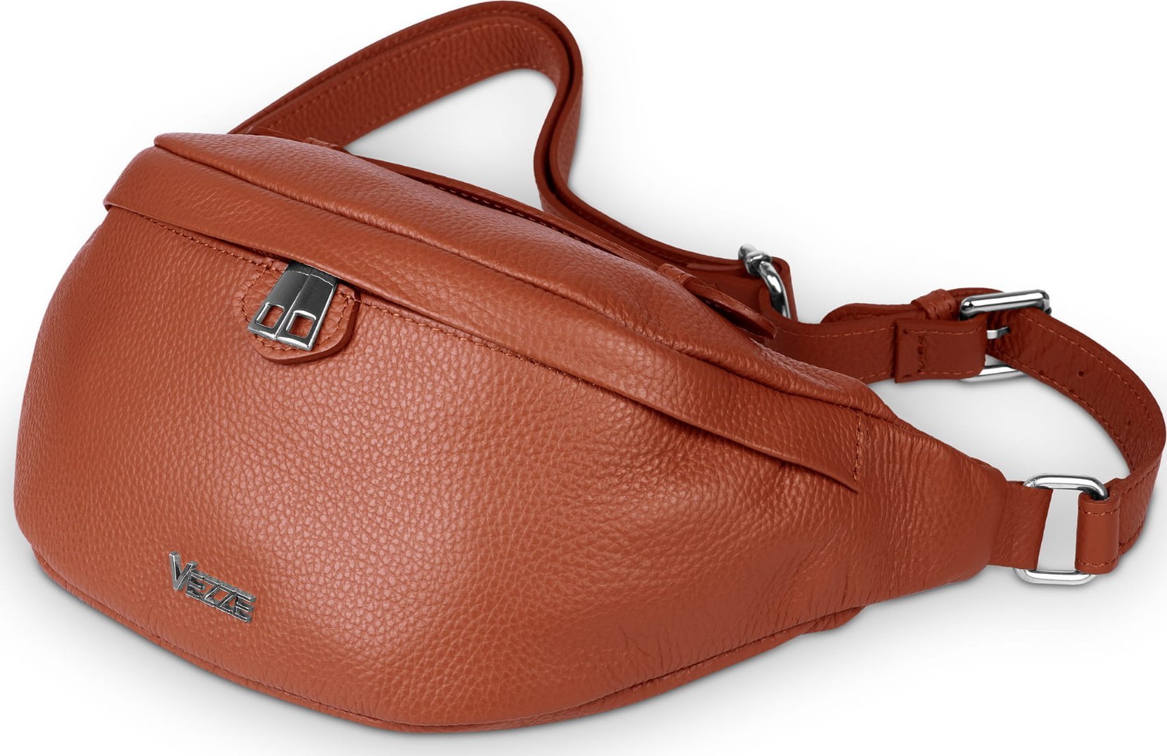 Vezze Saszetka Skórzana Vezze Pancia Pomarańczowa