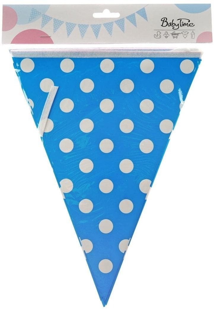 Girlanda kropki niebieska