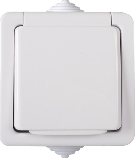 Kanlux TEKNO Gniazdo hermetyczne pojedyncze z ochroną styków 16A 250V biały IP54 33496