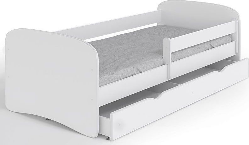 Elior Łóżko dziecięce z barierką Happy 2X 80x180 - białe