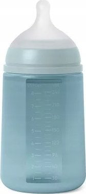 308071-BUTELKA SILIKONOWA 240ML/SX PRO ŚREDNI PRZEPŁYW/NIEBIESKA/NWE ALL SILICONE