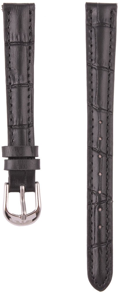 Czarny pasek skórzany do zegarka Bisset BS-101 12mm