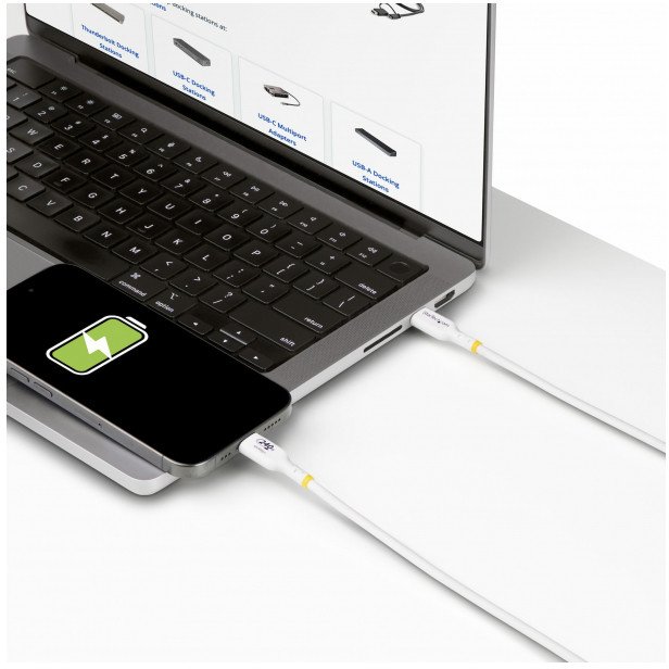 Kabel USB StarTech USB-C - USB-C 3 m Biały (USB2EPR3MW)