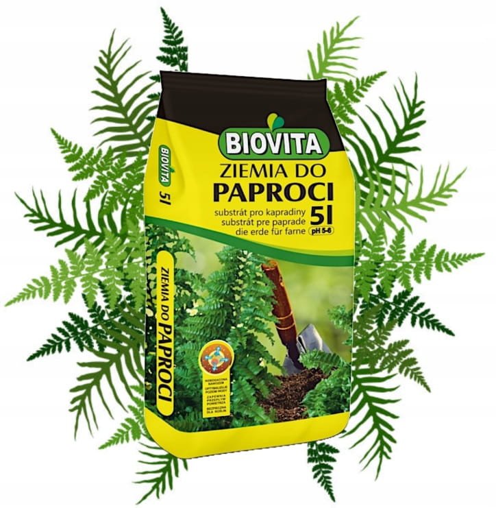Ziemia do paproci 5L Wieloskładnikowe podłoże z torfem i nawozem startowym