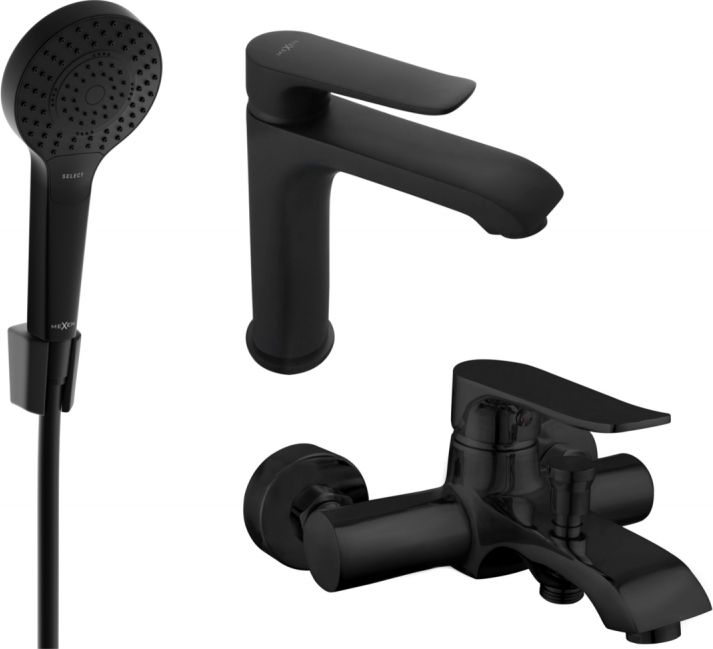 Mexen Mexen Pecos R05 zestaw wannowy, czarny - 72703R05-70