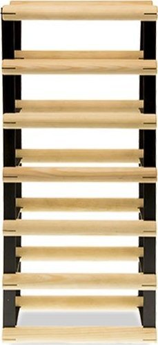 Wamar-Sosenka Regał na wino Stojak na 6 Butelek Szklanych/ PET RW-8/ 1x6 Surowy Naturalny Metal + Drewno RW-8-1X6-6