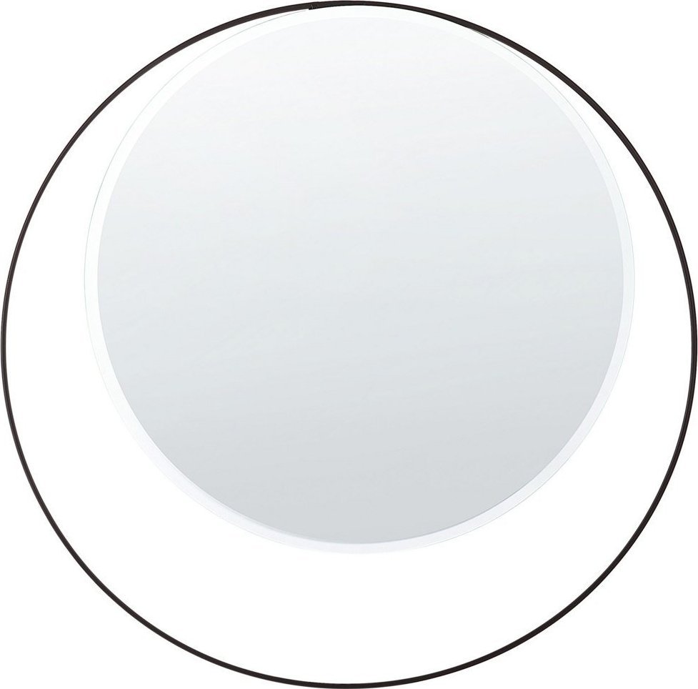 Beliani Metalowe okrągłe lustro ścienne ø 50 cm czarne AGDE!