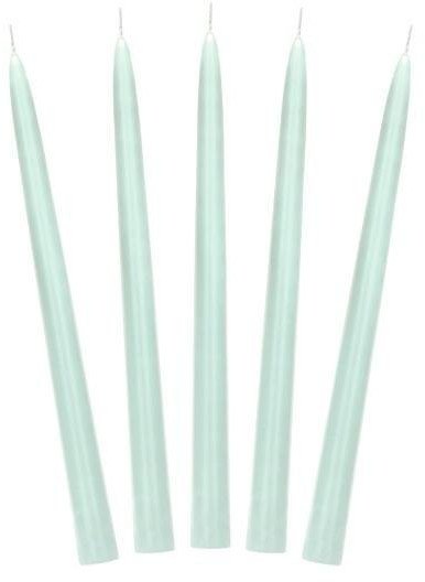 Świeca stożkowa matowa szałwiowy 24cm 10szt