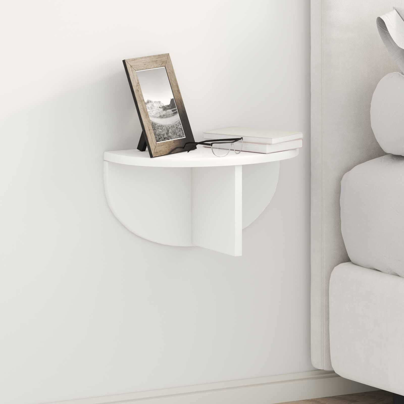 vidaXL Półka ścienna Biały 38 x 19 x 19 cm Materiał z drewna pochodnego