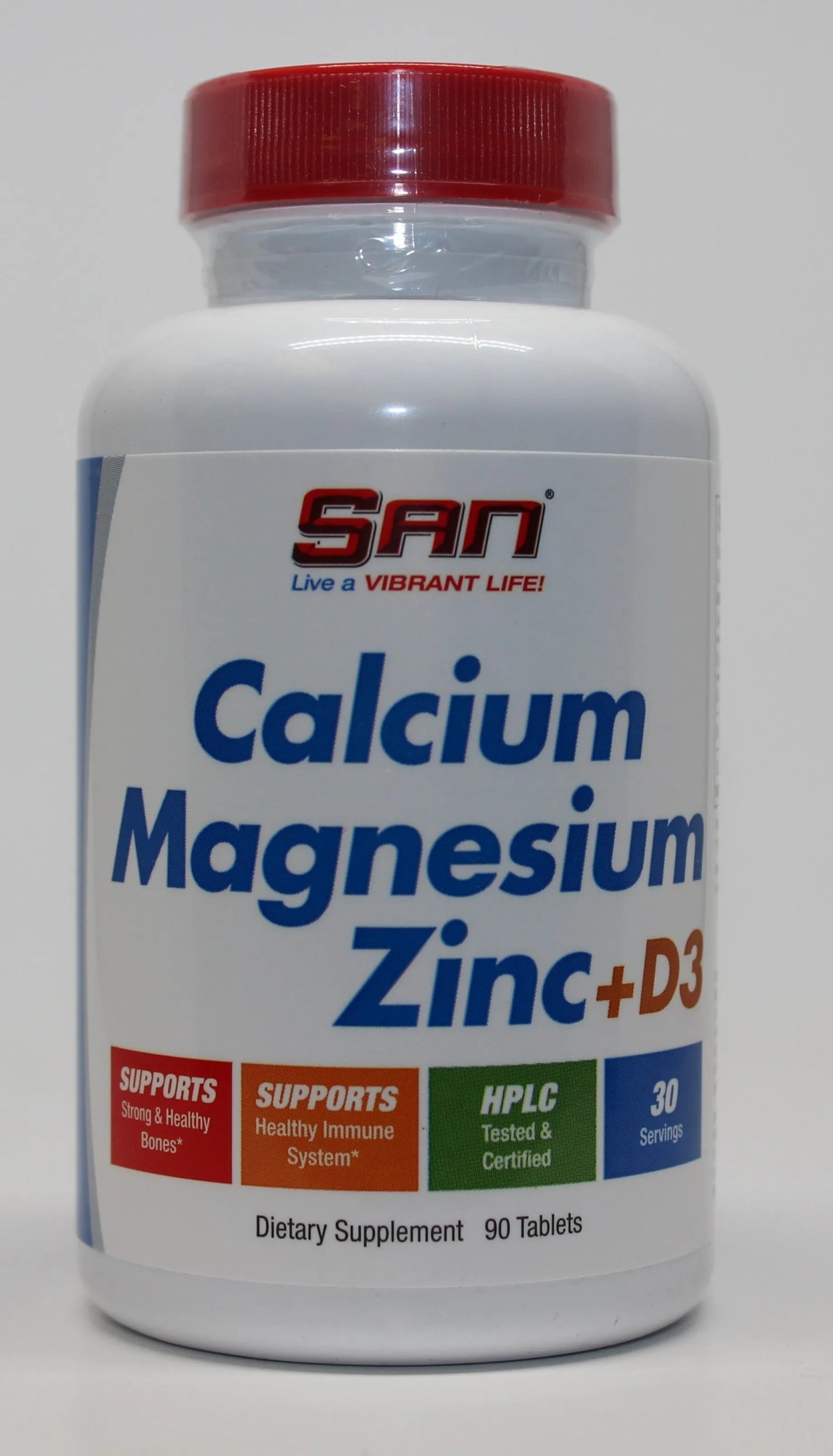 San SAN - Calcium Magnesium Zinc + D3, 90 tabletek