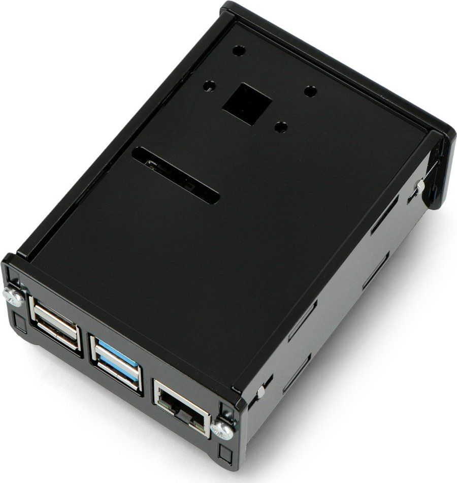 Gravlaser Obudowa do Raspberry Pi 4B z mocowaniem na kamerę - czarna}