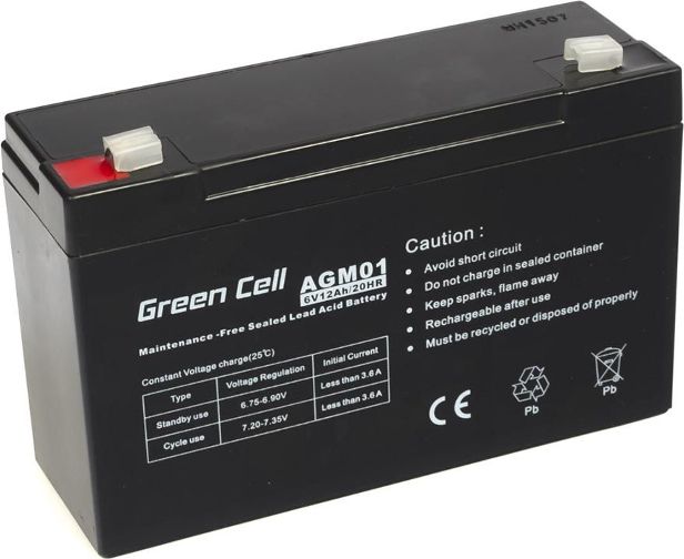 Green Cell Akumulator 6V/12Ah (AGM01)
