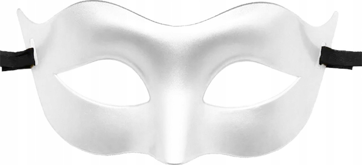 BQ85A Maska wenecka biała przebranie