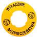 Lovato Electric Tabliczka opisowa żółta okrągła fi60 WYŁĄCZNIK BEZPIECZEŃSTWA (LPXAU122)