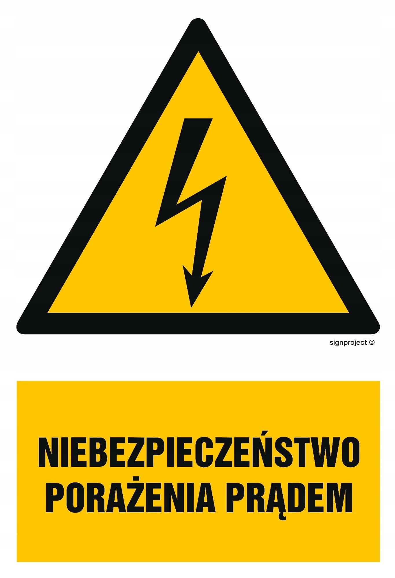 HA031 - Niebezpieczeństwo porażenia prądem 200x300