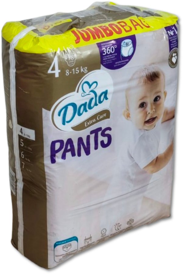 Pieluchomajtki Dada Extra Care 4 - 8-15kg - 78szt.