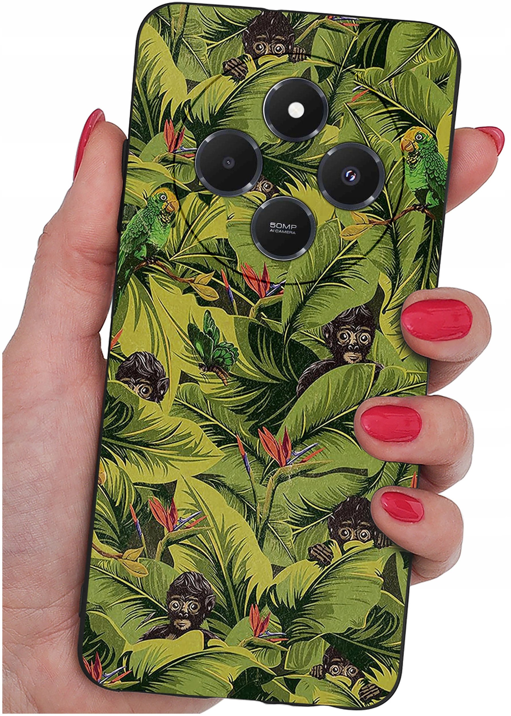 krainaGSM Etui do Xiaomi Redmi 14C wzory | SILIKONOWE MATT CASE + SZKŁO 9H