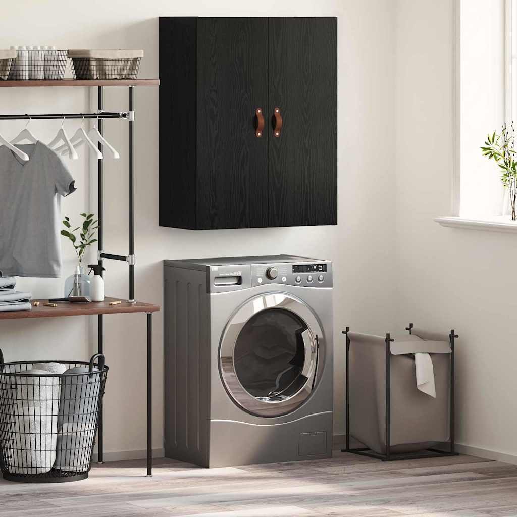 vidaXL Szafka wisząca Czarny 69.5 x 34 x 90 cm Materiał drewnopochodny