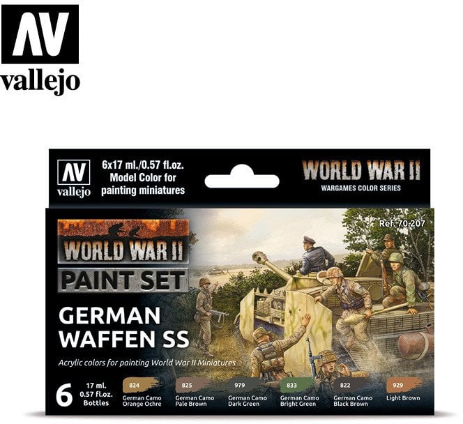 Vallejo: 70.207 - Model Color - WWII German Waffen SS (6 x 18 ml)