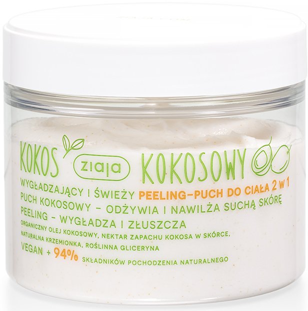 Kokosowy wygładzający i świeży peeling-puch do ciała 2w1 270ml