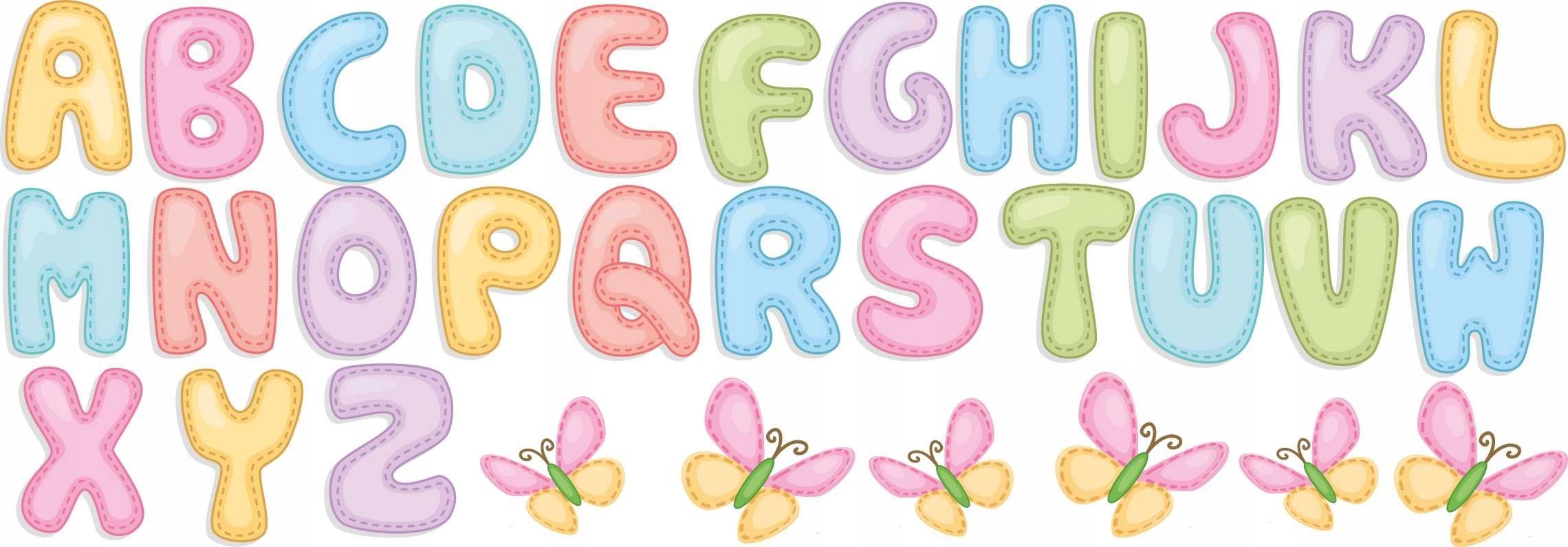 naSciane Naklejki naklejka ALFABET literki LITERY abecadło