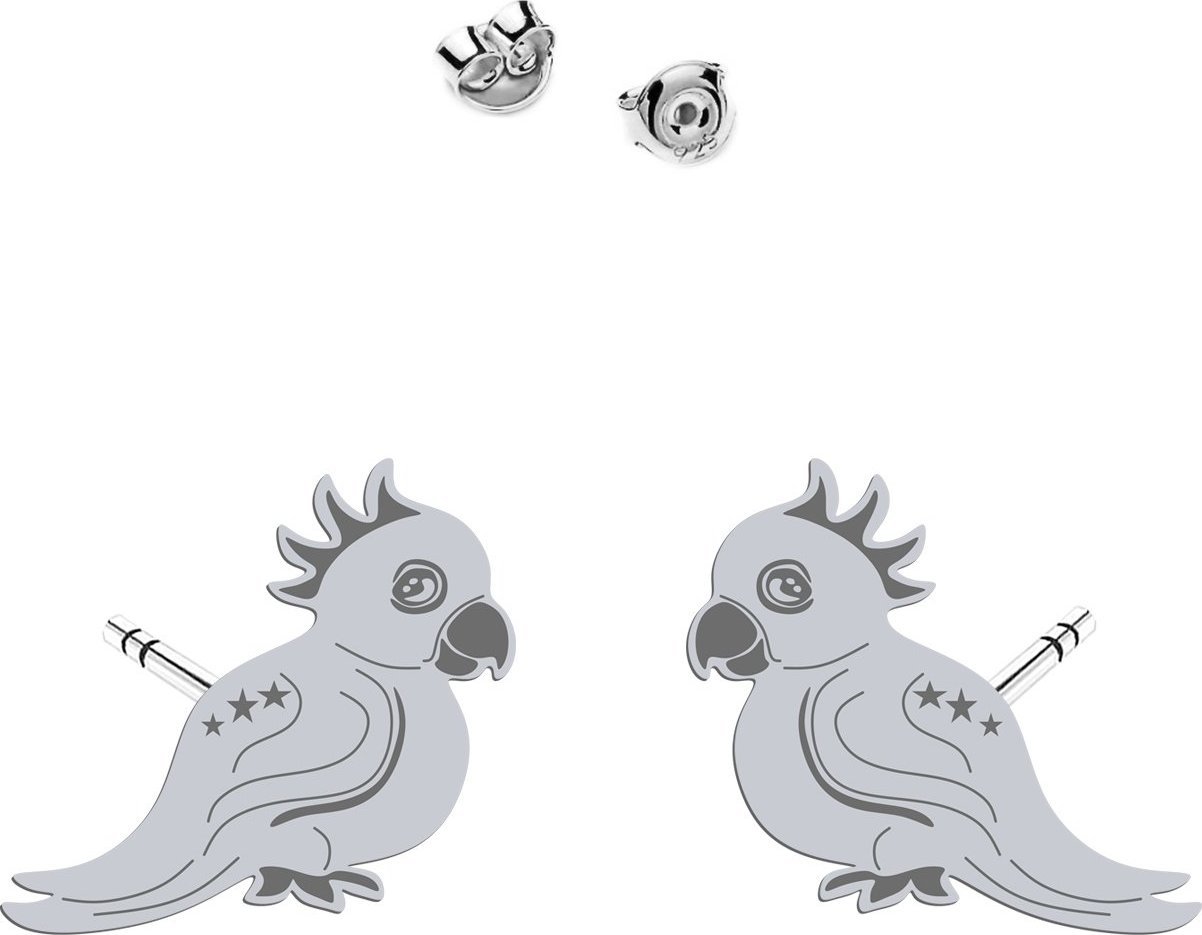 MEJK Jewellery Kolczyki Srebrne Papuga