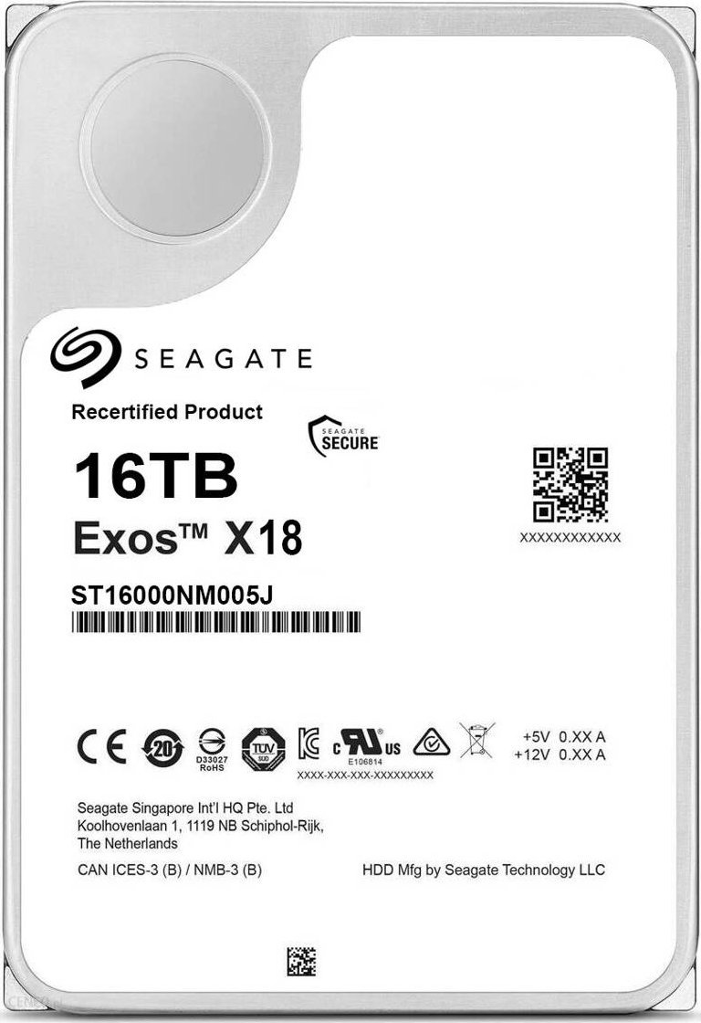 Dysk Seagate Dysk HDD Seagate Exos X18 ST16000NM005J 16TB