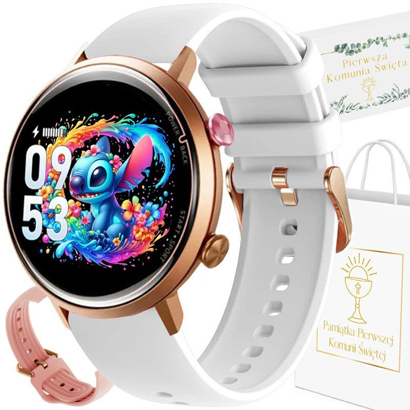 Zegarek SMARTWATCH KOMUNIA Rubicon RNCF29 z dwoma paskami