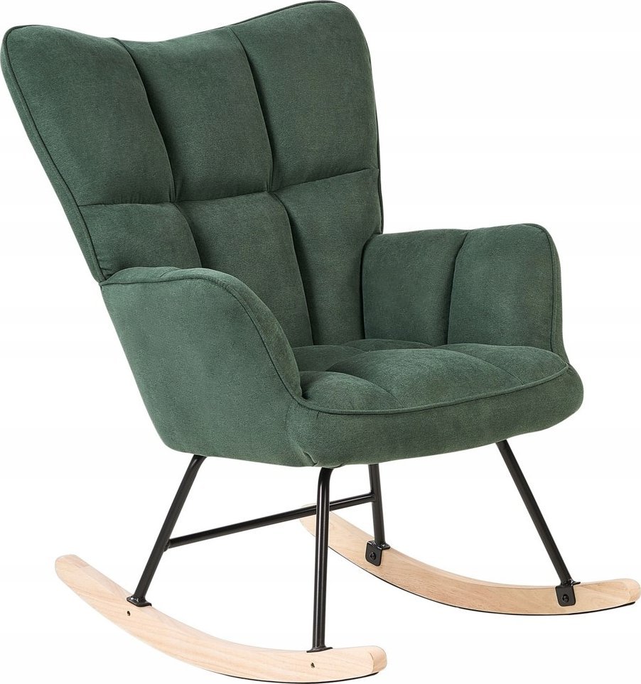 Beliani Fotel bujany szmaragdowy OULU