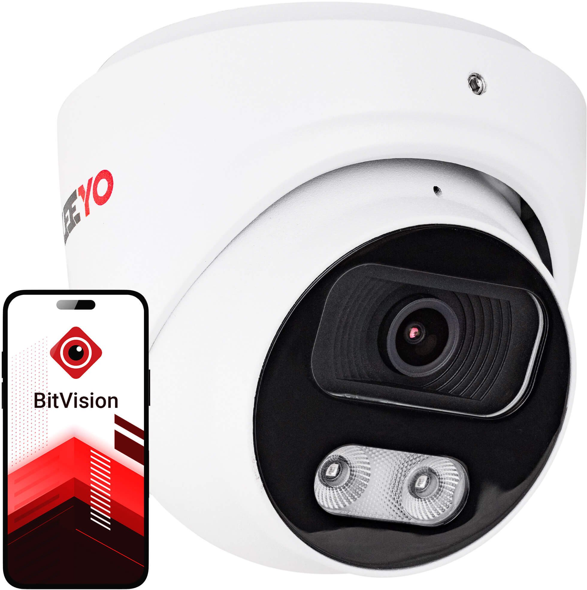 Kamera kopułowa IP KEEYO LV-V-IP8M25DF-B-II 8Mpx IR 25m