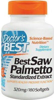DOCTORS BEST Doctor's Best - Saw Palmetto (Palma Sabałowa), 320mg, 180 kapsułek miękkich