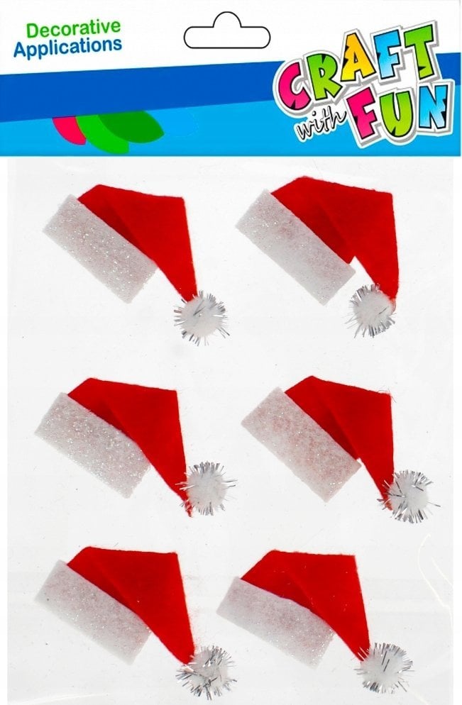 Craft with Fun OZDOBA BN FILC CZAPECZKI SPRZYL 6SZT CF PB12/144