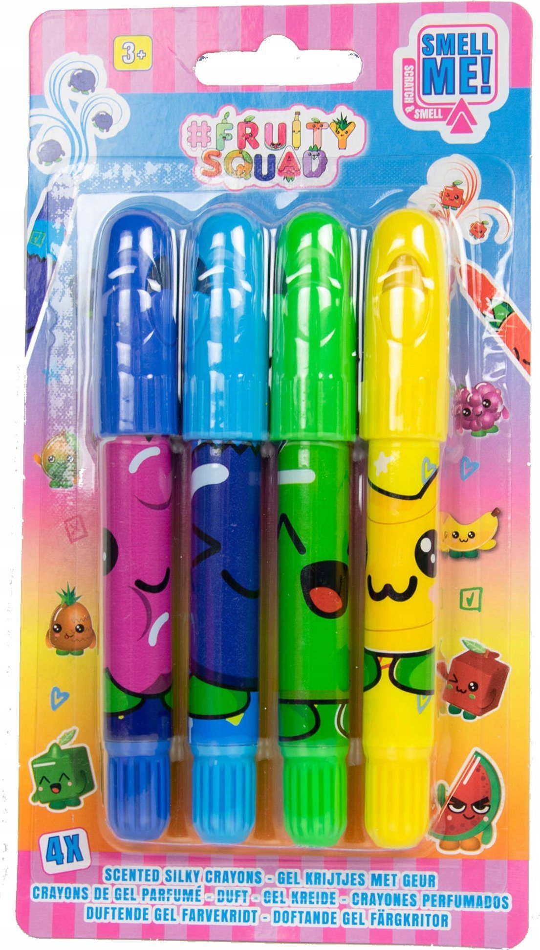 Create it! FRUITYSQUAD pachnące kredki żelowe 4szt FS60373