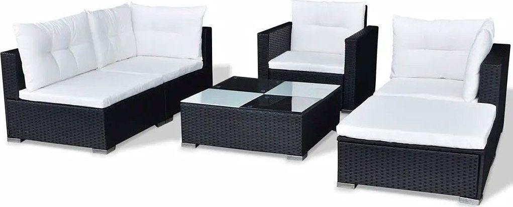 Elior zestaw mebli ogrodowych Myst, czarny (4179)