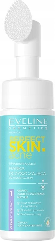 Eveline Perfect Skin Acne Pianka myjąca ze szczotką oczyszczającą pory 150ml