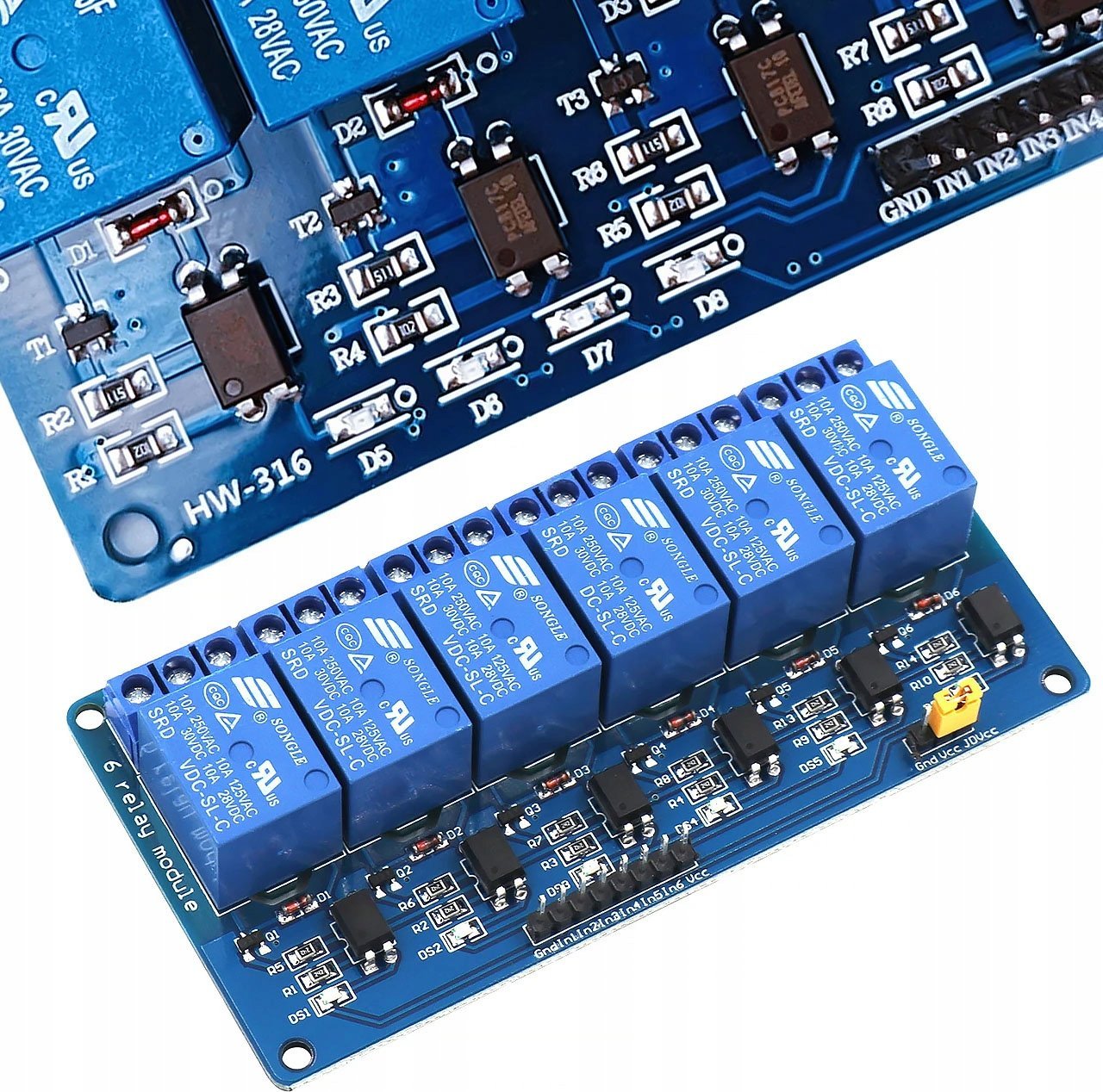 Rosfix ROSFIX 6-KANAŁOWY MODUŁ PRZEKAŹNIKA 12V ARDUINO DO AUTOMATYKI DOMOWEJ SPDT