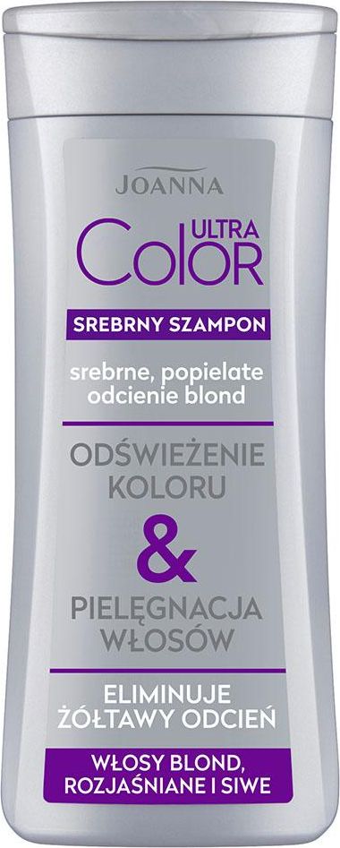 Joanna Ultra Color srebrny szampon do włosów srebrne popielate odcienie blond 400ml