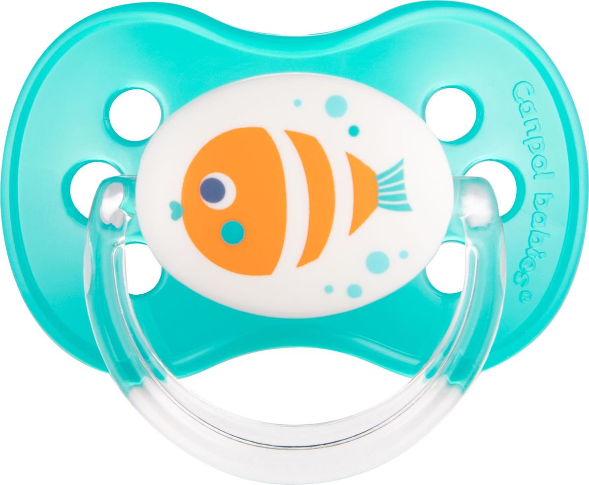 Canpol Smoczek kauczukowy 0-6 okrągły Love&Sea zielony 22/606 Canpol babies