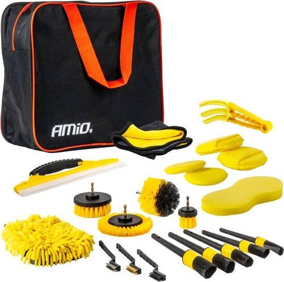 Zestaw detailingowy do czyszczenia samochodu auto detailing 22 el. AMIO-04329