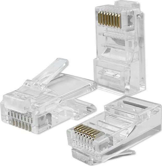 Qoltec Wtyk złšcze modularne RJ45 | CAT6 | UTP | Pozłacane styki | 100 sztuk