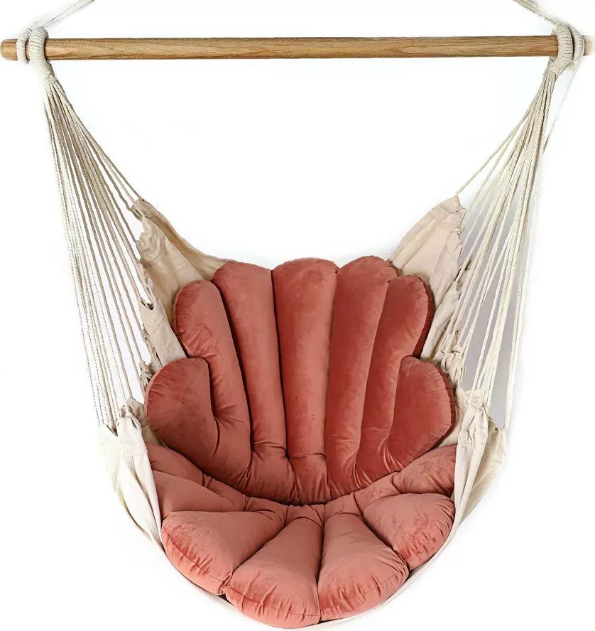 Elior Krzesło brazylijskie z podwójną poduszką brudny róż - Milis