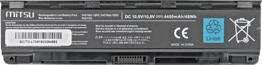 Bateria Mitsu Toshiba C50 C55 C70 L70 (BC/TO-L70)