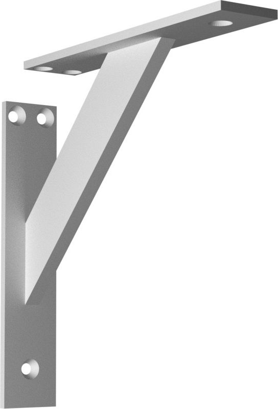 EMT Nowoczesny Aluminiowy 3-częściowy kątowy wspornik podpórka do półek - 2 szt.(180x180mm) Biały