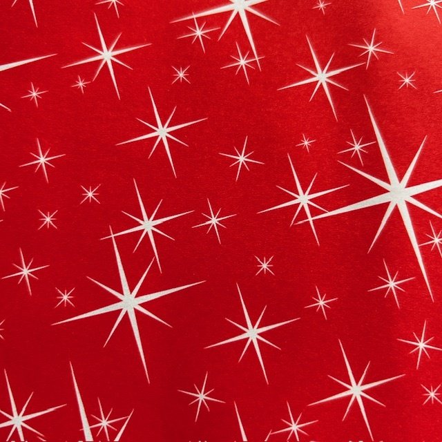 Papier świąteczny do pakowania czerwony gwiazdki 70cmx2m 333m70
