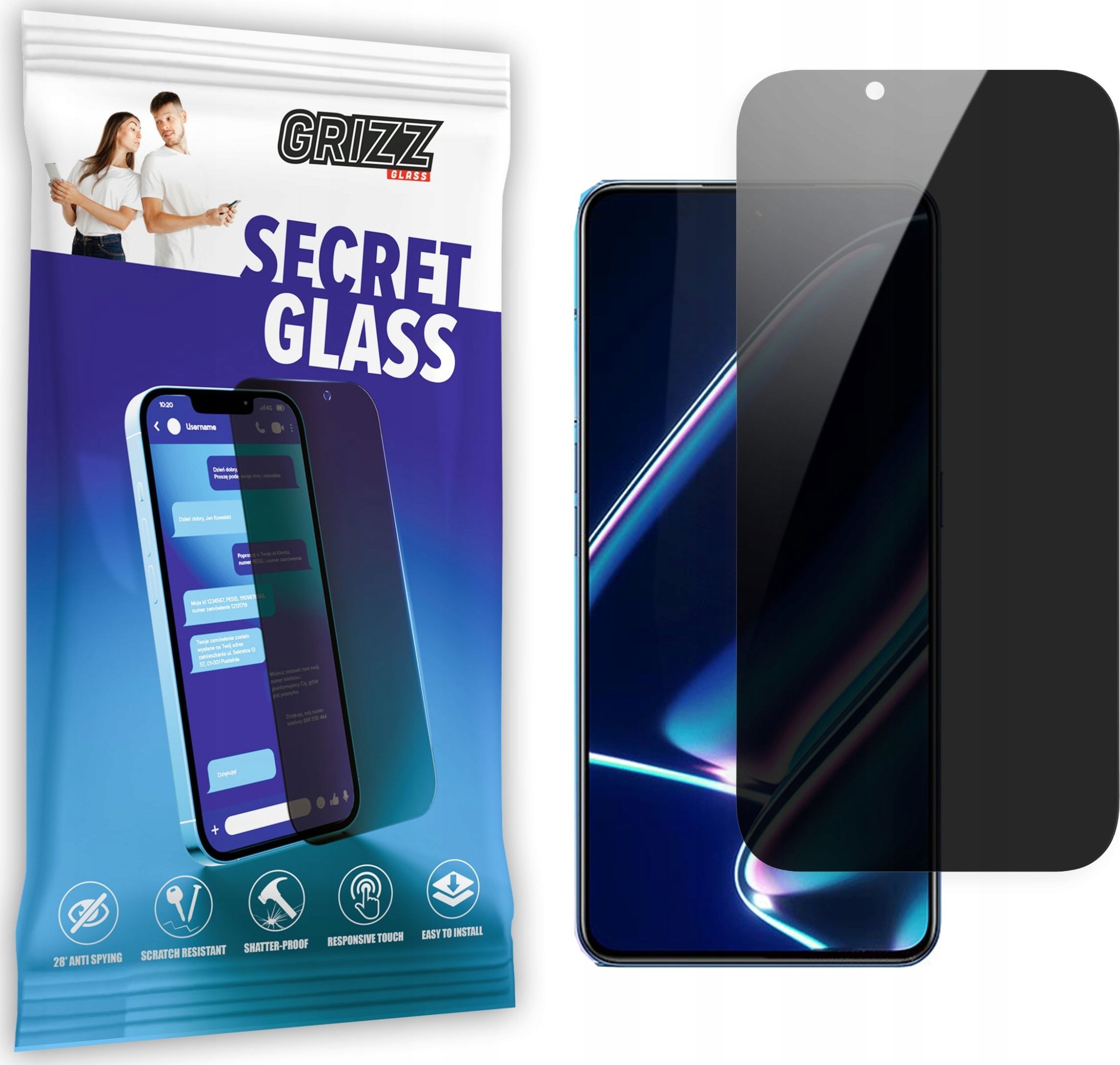 GrizzGlass Szkło prywatyzujące GrizzGlass SecretGlass Realme GT Neo5 SE