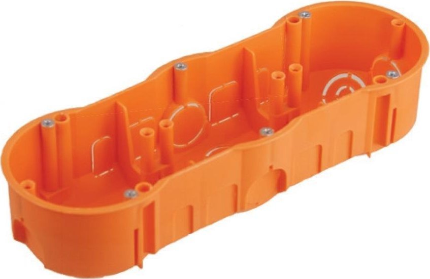 Pawbol Puszka podtynkowa 60 płytka potrójna z wkrętami - A.0043WP