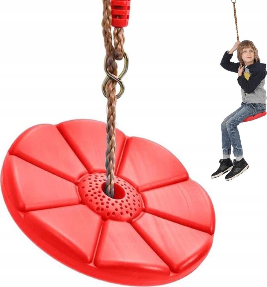 Huśtawka Verk HUŚTAWKA OGRODOWA DLA DZIECI KWIATEK DYSK OKRĄGŁA